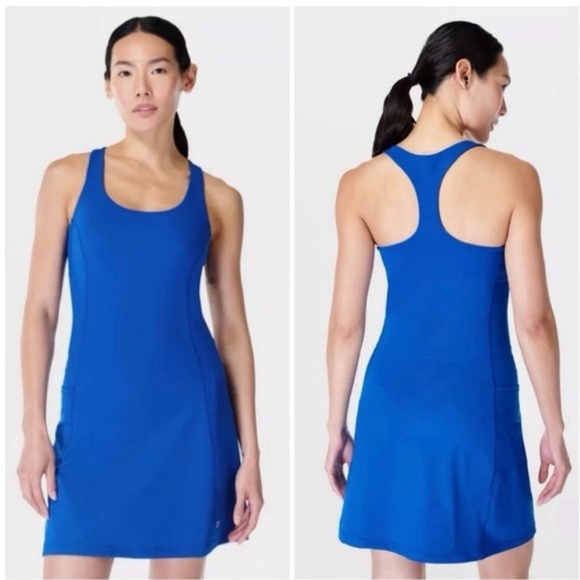 Sweaty Betty Dresses & Skirts - Sweaty Beatty Lightning Blue Racerback Athletic Power Workout Dress Size 4